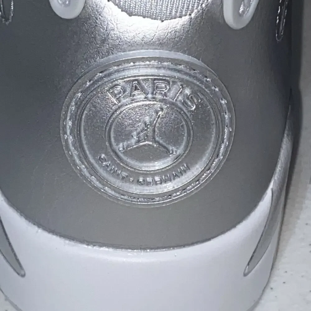 Air Jordan 6 Retro PSG Metallic Silver Mens 10.5 Basketball‎ Shoes IQ5135-001